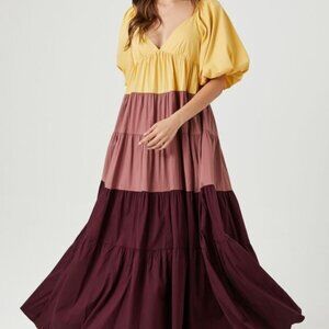 Maxi ombre tiered dress
